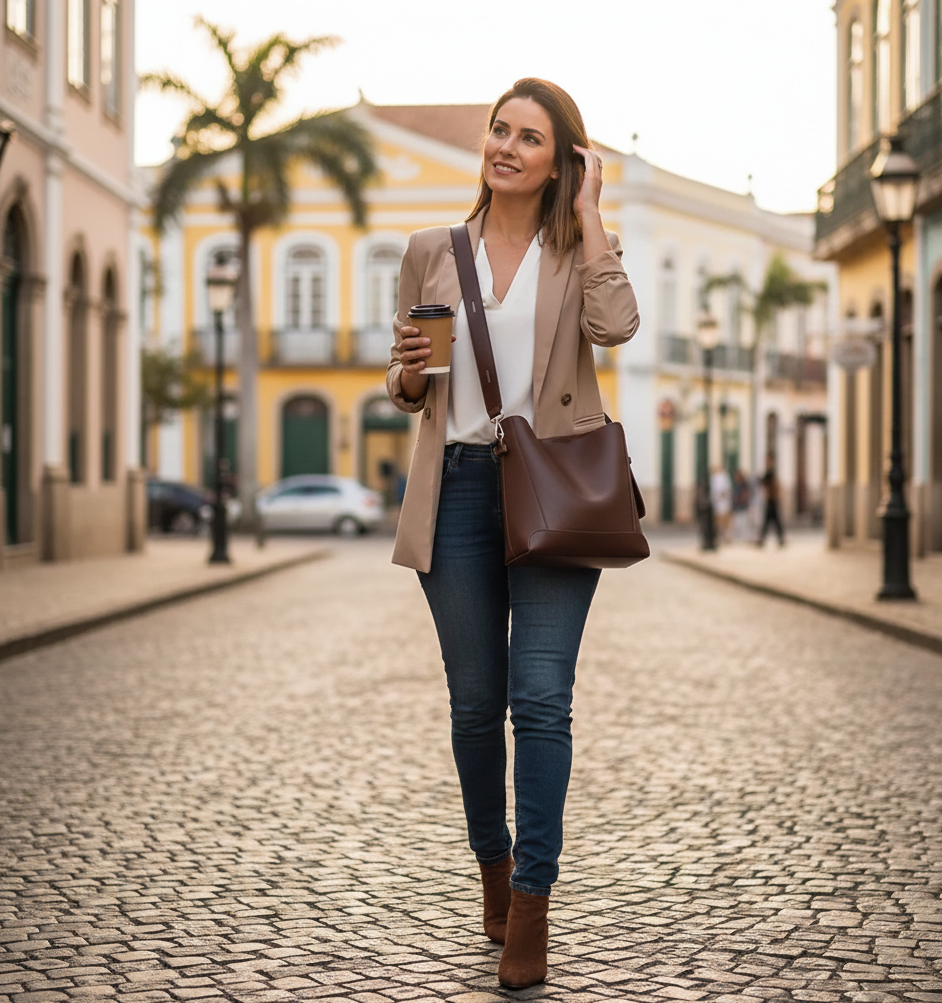 Bolso de Hombro para Mujer de Piel Sintética, Gran Capacidad, Impermeable, Modelo Belle