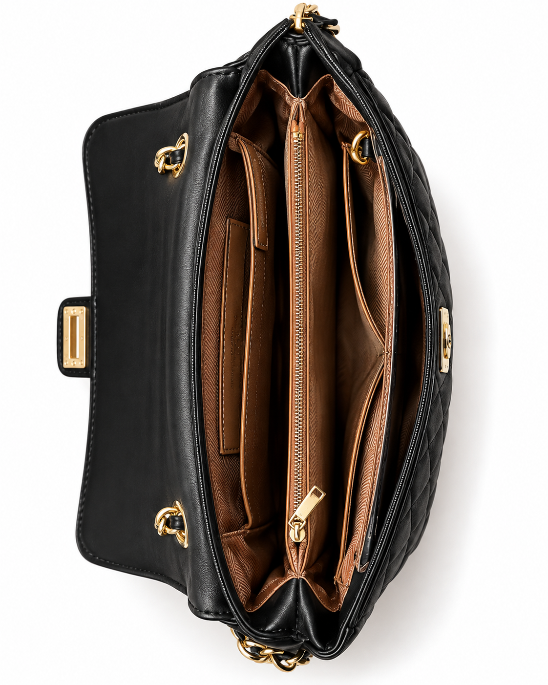 Bolso Bandolera de Mujer Acolchado con Cadena Dorada Modelo Copacabana