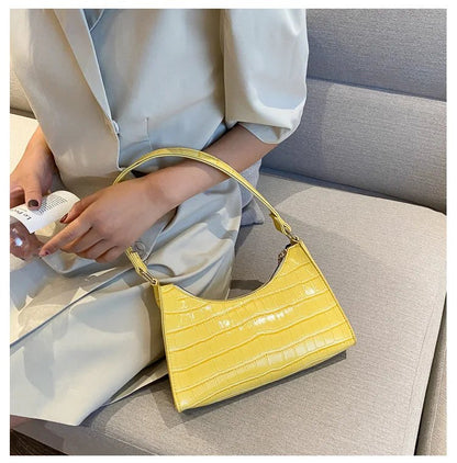 Bolso de Hombro para Mujer con Textura de Cocodrilo Modelo Rouge